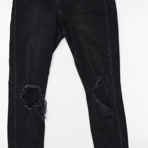 H&M Womens Black   Skinny Jeans One Size L27 in