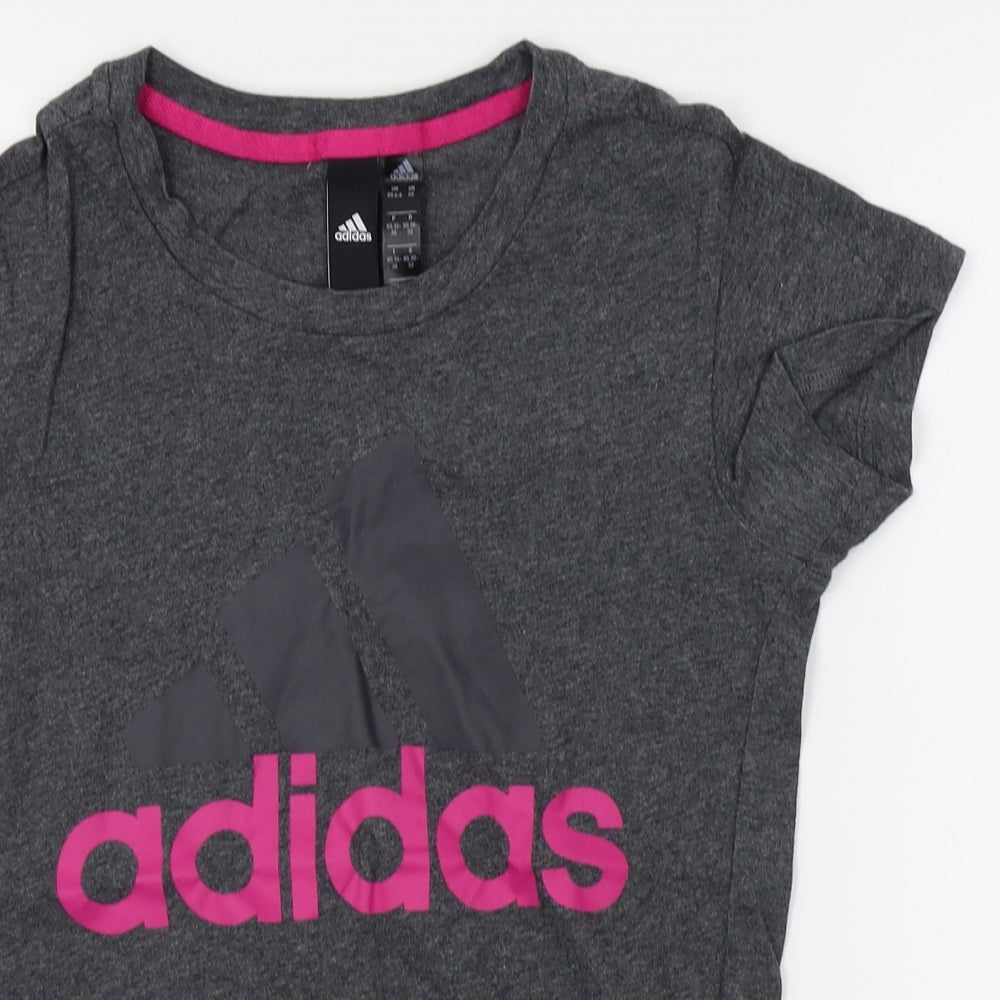 adidas Womens Grey   Basic T-Shirt Size XS