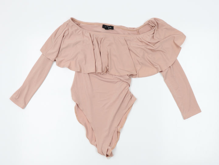 New Look Womens Pink Leotard One-Piece Size 10