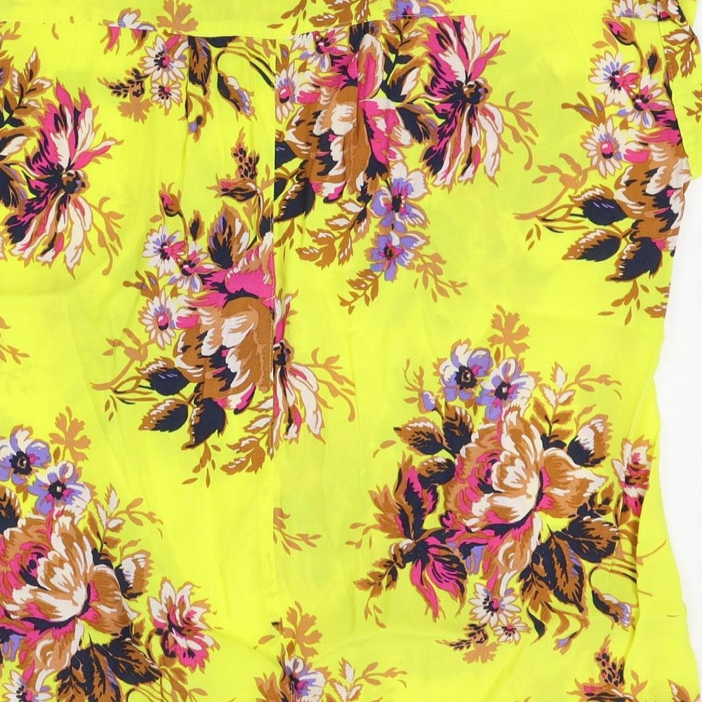 NEXT Womens Yellow Floral  Basic Tank Size 14