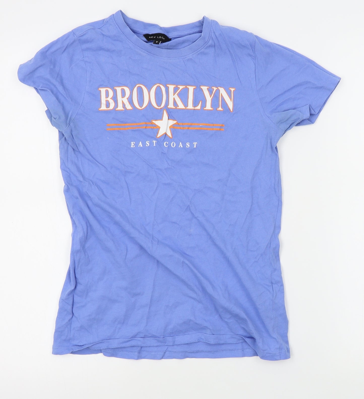 New Look Womens Blue   Basic T-Shirt Size 8  - brooklyn