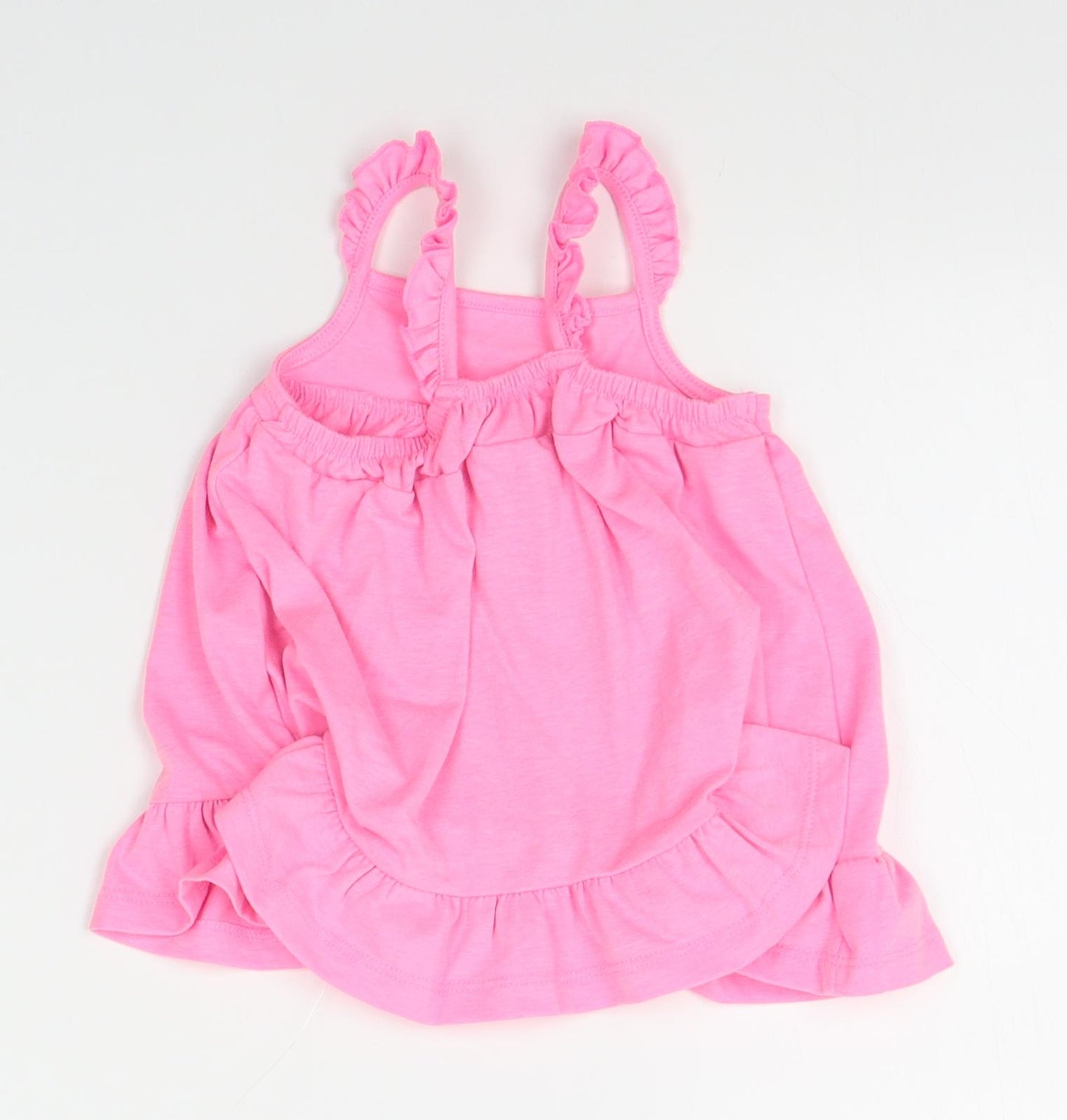 F&F Girls Pink   Pinafore/Dungaree Dress  Size 3-6 Months