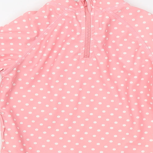 Mothercare Girls Pink Polka Dot   Pyjama Top Size 9-12 Months