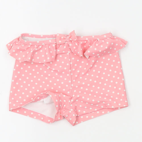 Mothercare Girls Pink Polka Dot   Pyjama Pants Size 9-12 Months  - night shorts