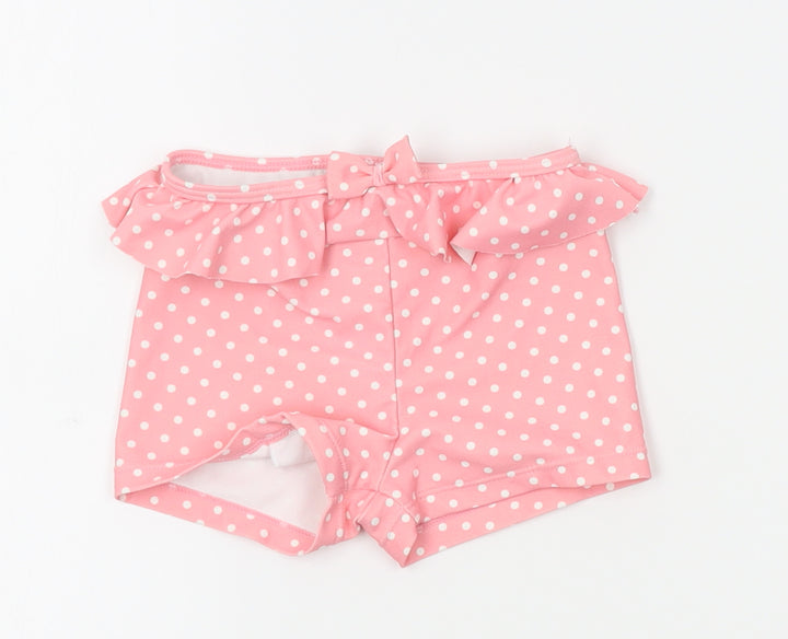 Mothercare Girls Pink Polka Dot Pyjama Pants Size 9-12 Months - night shorts