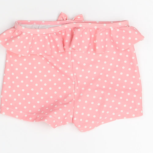 Mothercare Girls Pink Polka Dot   Pyjama Pants Size 9-12 Months  - night shorts