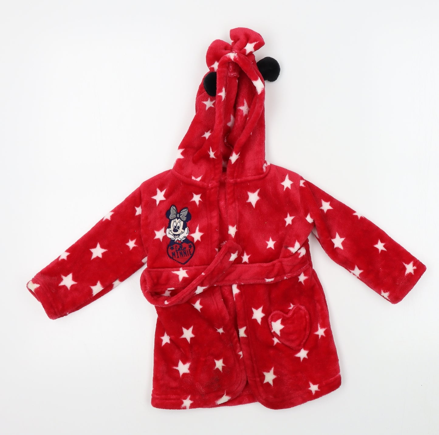 George Girls Red    Robe Size 9-12 Months  - disney, minnie mouse