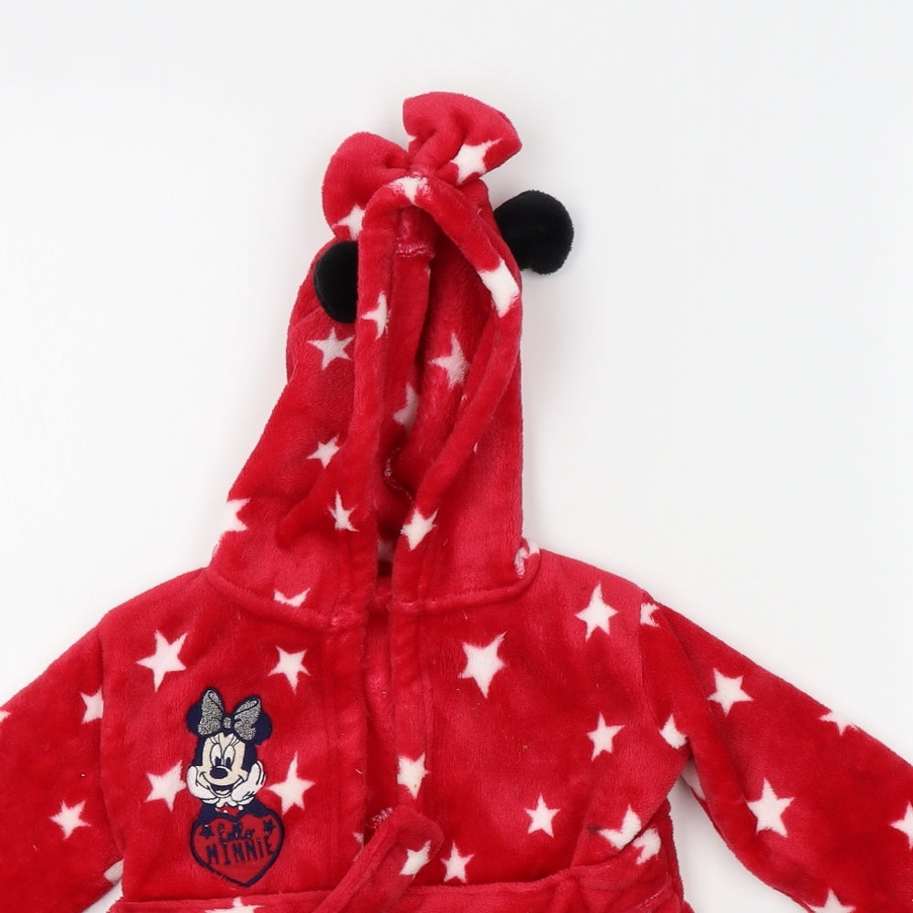 George Girls Red    Robe Size 9-12 Months  - disney, minnie mouse