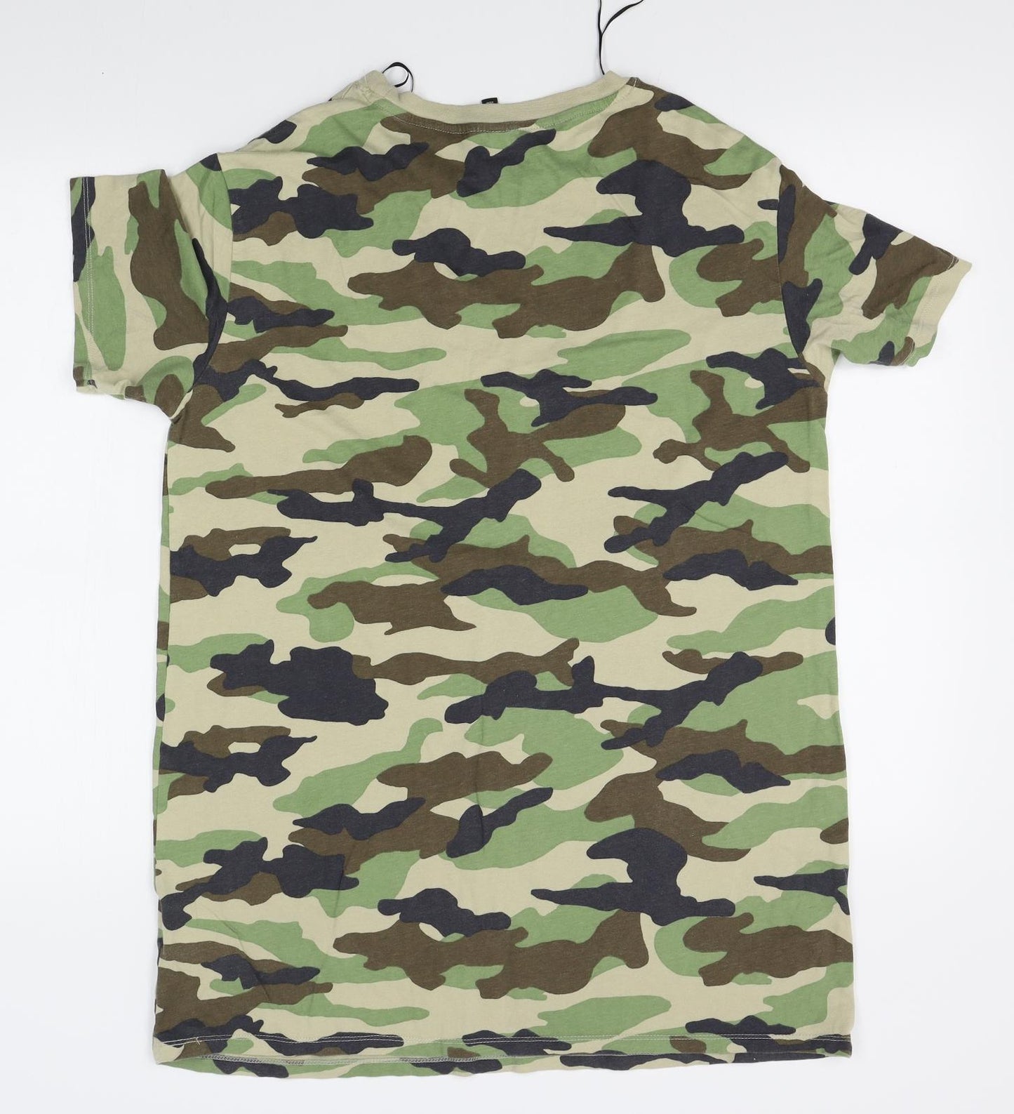H&M Womens Green Camouflage  Basic T-Shirt Size 6