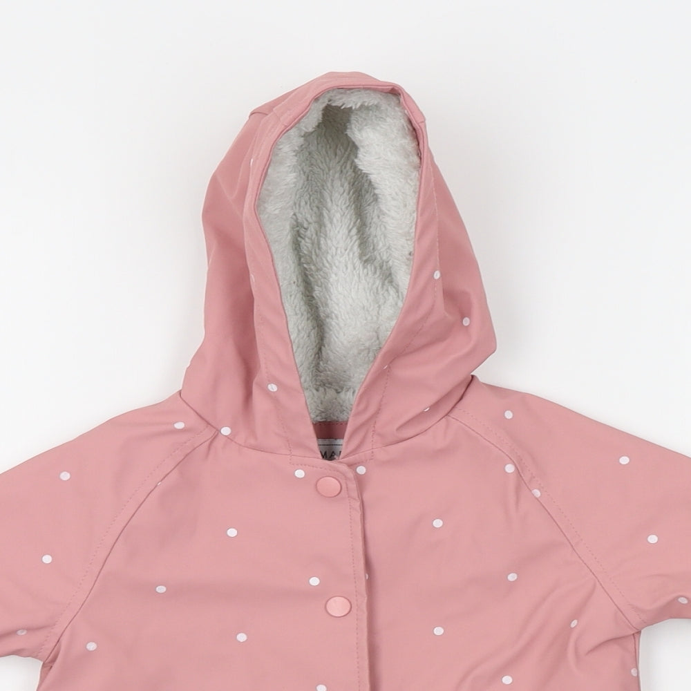 Primark Girls Pink Polka Dot  Rain Coat Coat Size 9-10 Years