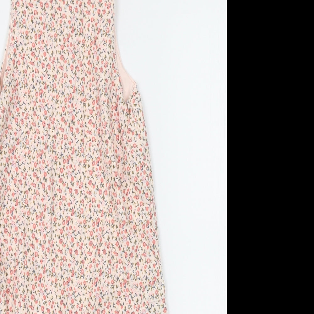 NEXT Girls Pink Floral  Dungaree One-Piece Size 18-24 Months