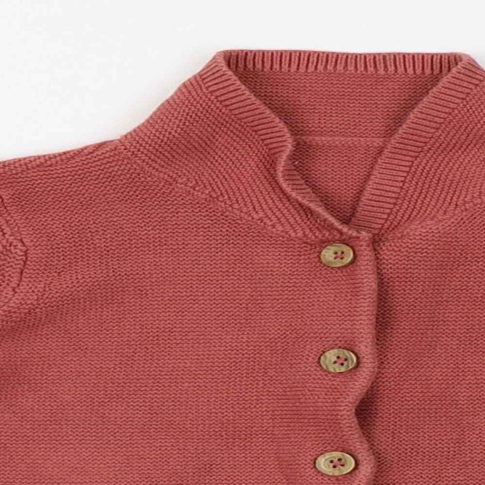 M&S Girls Red   Cardigan Jumper Size 12-18 Months