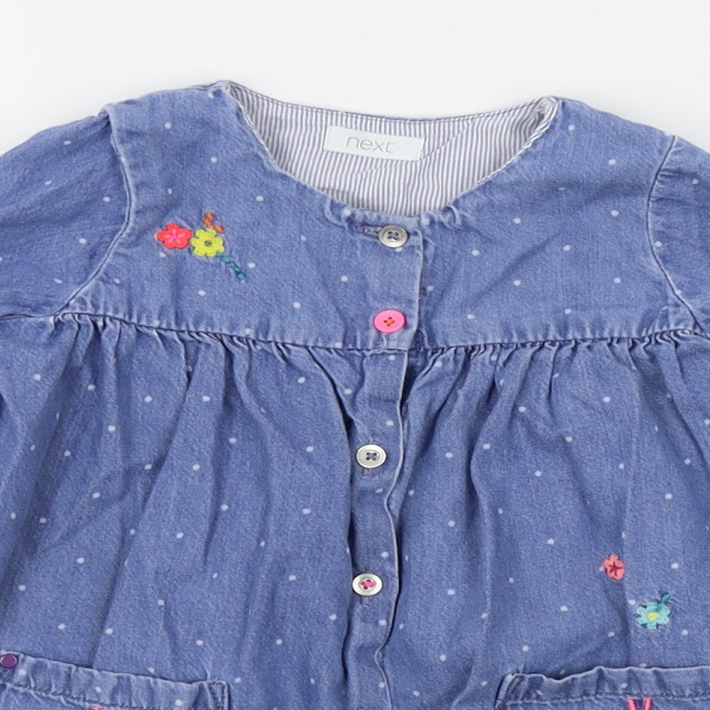 NEXT Girls Blue   A-Line  Size 9-12 Months  - bees