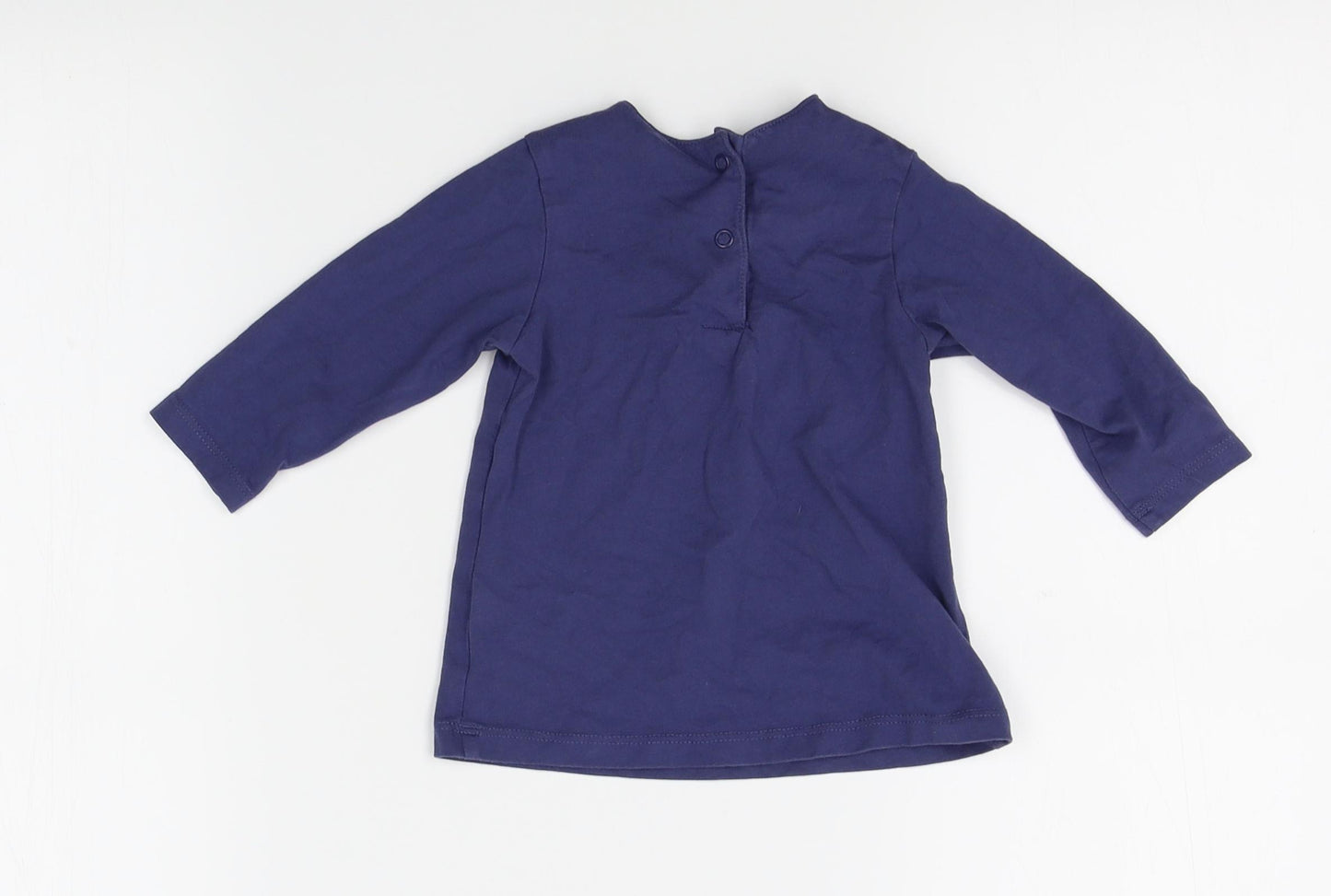 M&S Girls Blue   Basic T-Shirt Size 6-9 Months