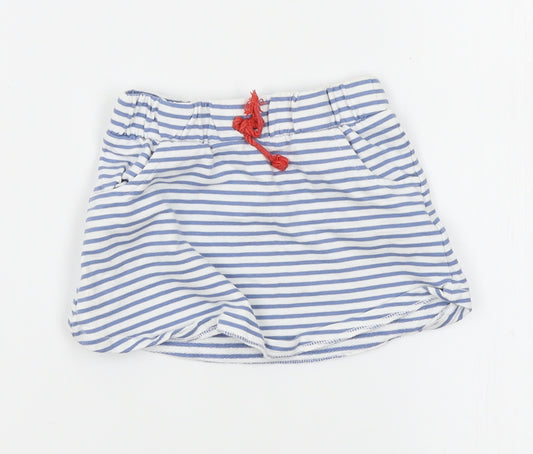 Front view of Tu girls’ white striped a-line skirt, size 12-18, months