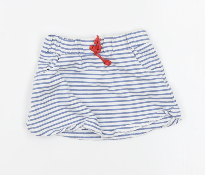 TU Girls White Striped A-Line Skirt Size 12-18 Months
