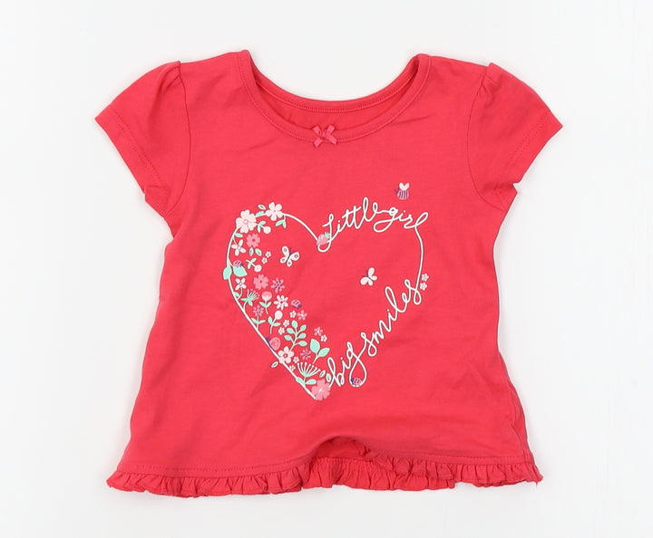 George Girls Red Basic Blouse Size 3-6 Months