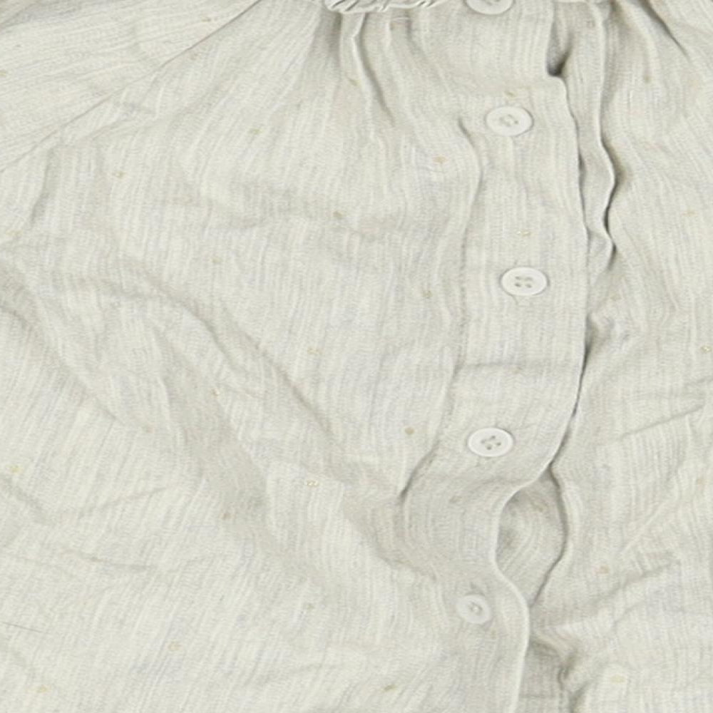 M&S Girls Grey   Basic Blouse Size 3-6 Months