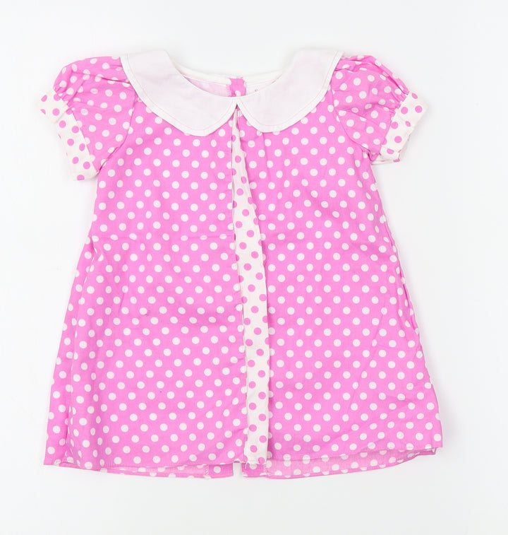 sweet elegance Girls Pink Polka Dot A-Line Size 12 Months