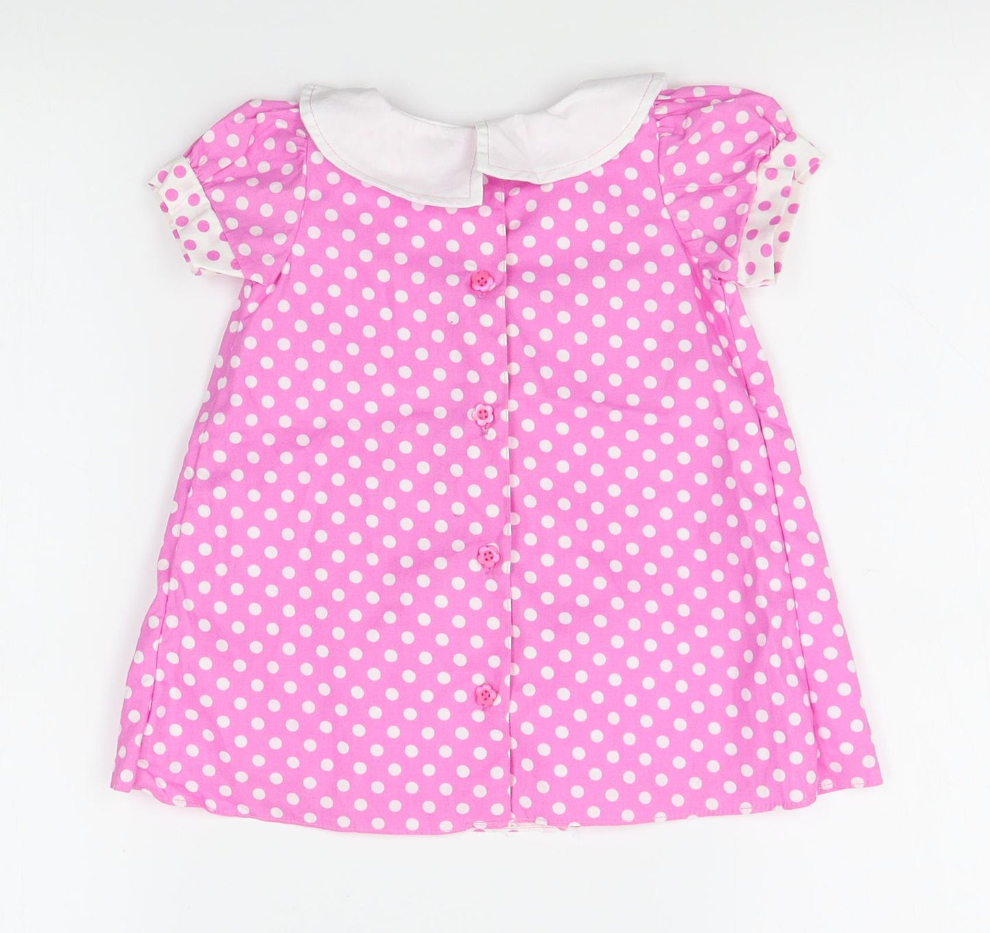 sweet elegance Girls Pink Polka Dot  A-Line  Size 12 Months