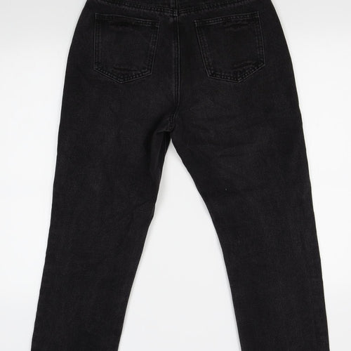 Missguided Womens Black   Straight Jeans Size 12 L24 in