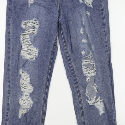 Missguided Womens Blue   Straight Jeans Size 10 L28 in
