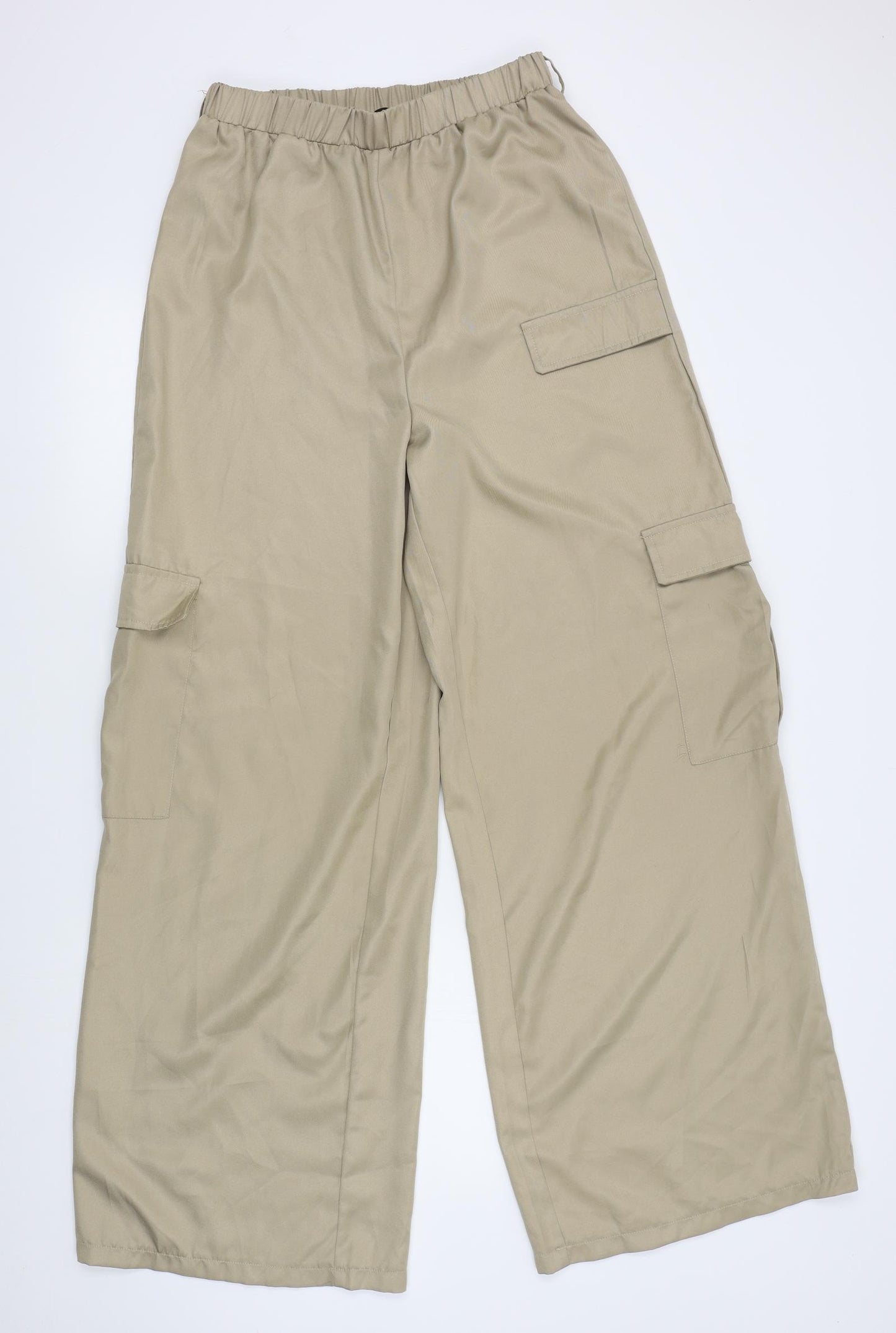 PRETTYLITTLETHING Womens Beige   Bloomer Trousers Size 10 L31 in