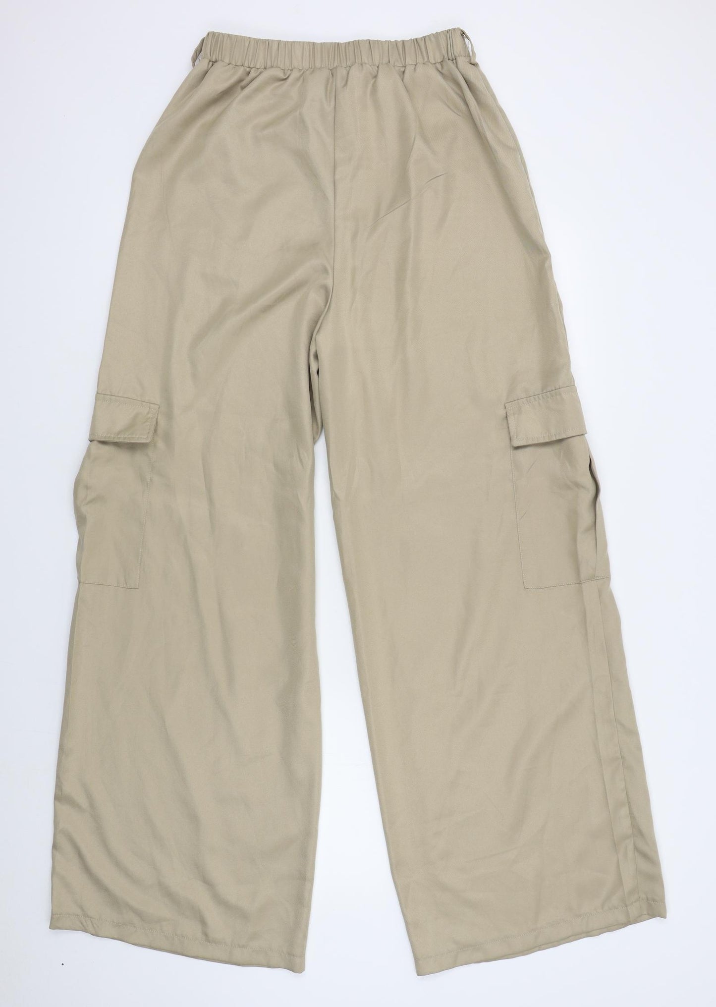 PRETTYLITTLETHING Womens Beige   Bloomer Trousers Size 10 L31 in