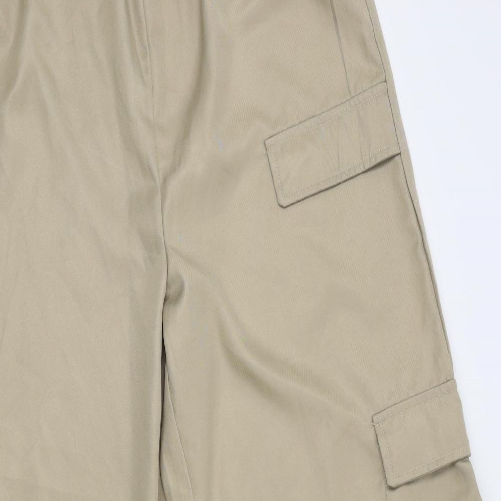 PRETTYLITTLETHING Womens Beige   Bloomer Trousers Size 10 L31 in
