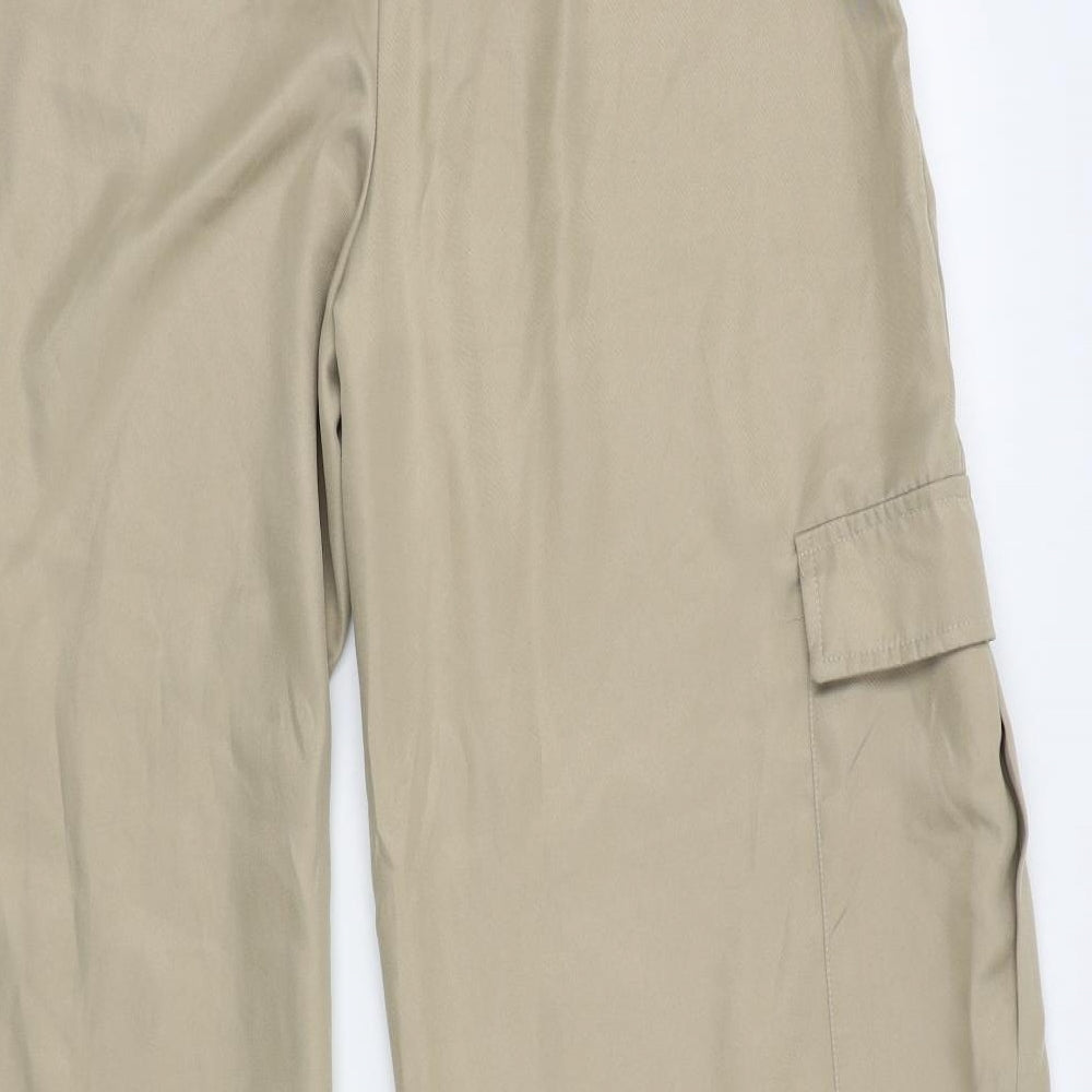 PRETTYLITTLETHING Womens Beige   Bloomer Trousers Size 10 L31 in
