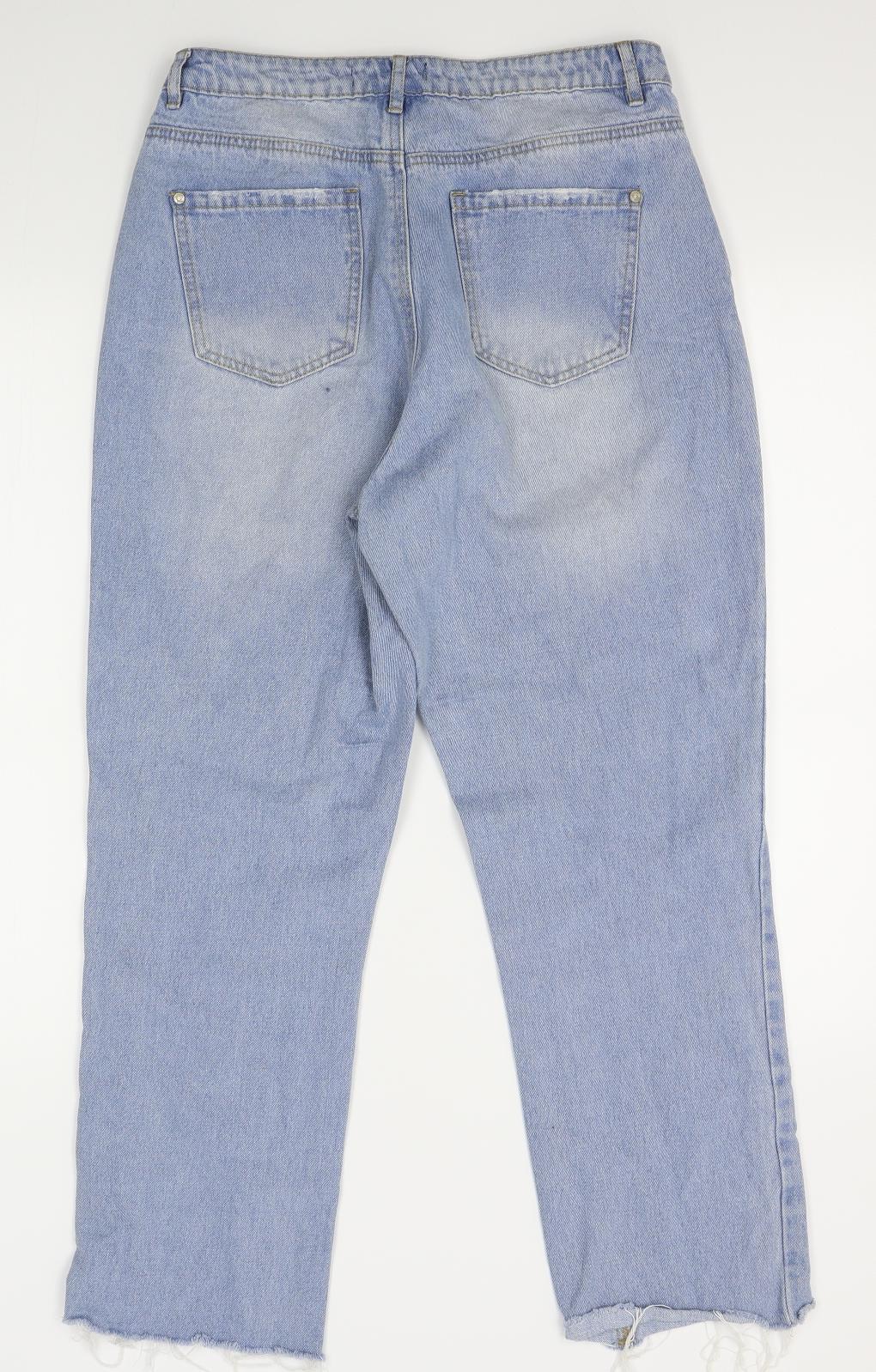 Missguided Womens Blue   Straight Jeans Size 12 L26 in