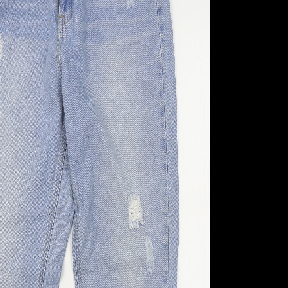 Missguided Womens Blue   Straight Jeans Size 12 L26 in