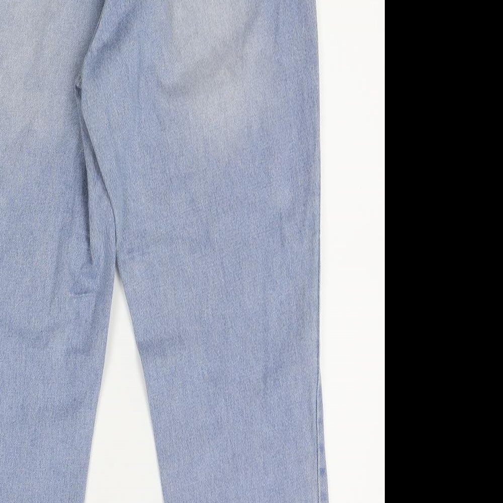 Missguided Womens Blue   Straight Jeans Size 12 L26 in