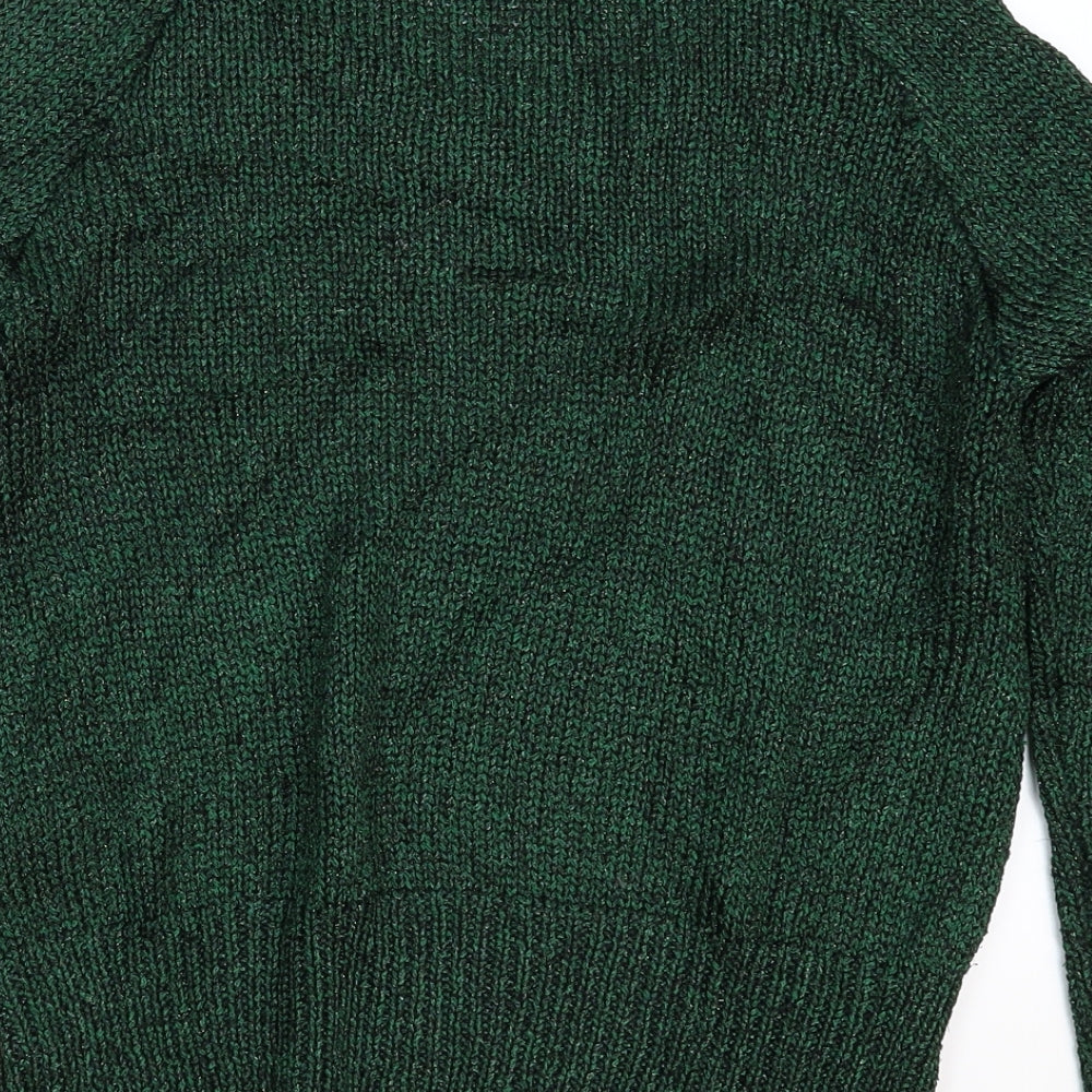 Divided Womens Green  Knit Pullover Jumper Size XS