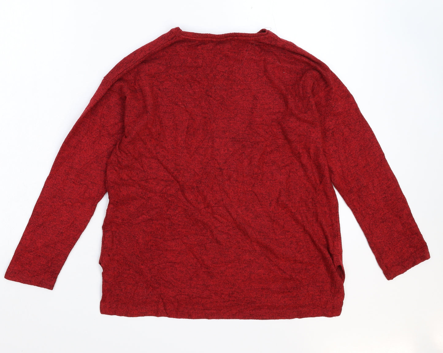 Zara Girls Red  Knit Pullover Jumper Size 10 Years