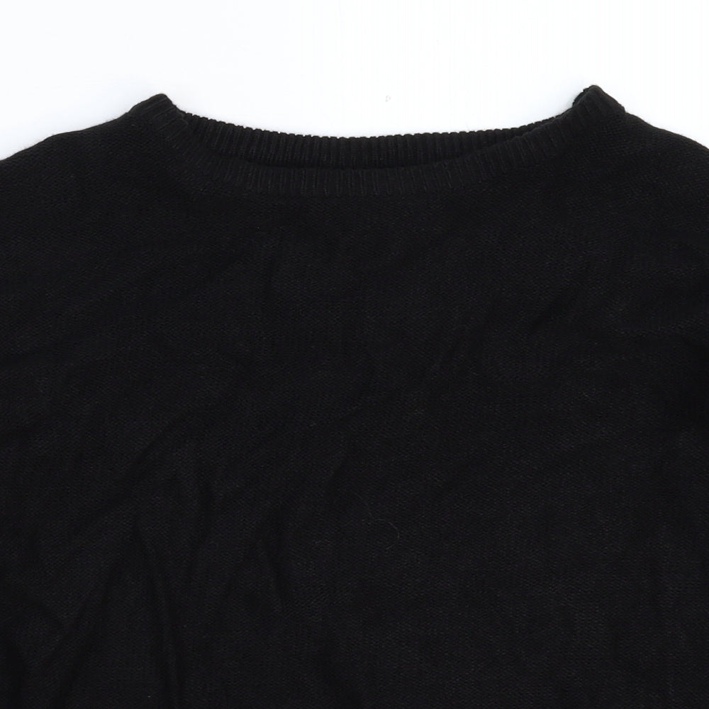 Brave Soul Womens Black  Knit Pullover Jumper Size 10