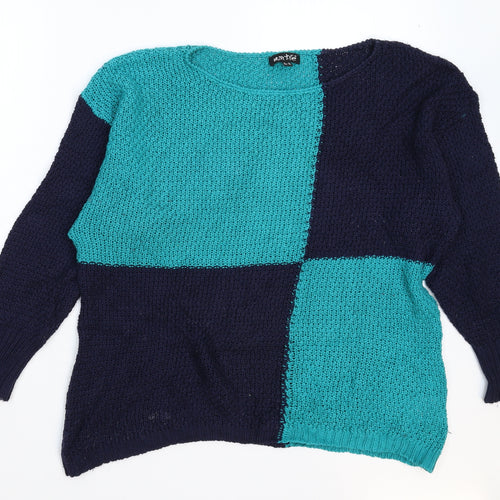 Marble Womens Multicoloured  Knit Pullover Jumper Size XL