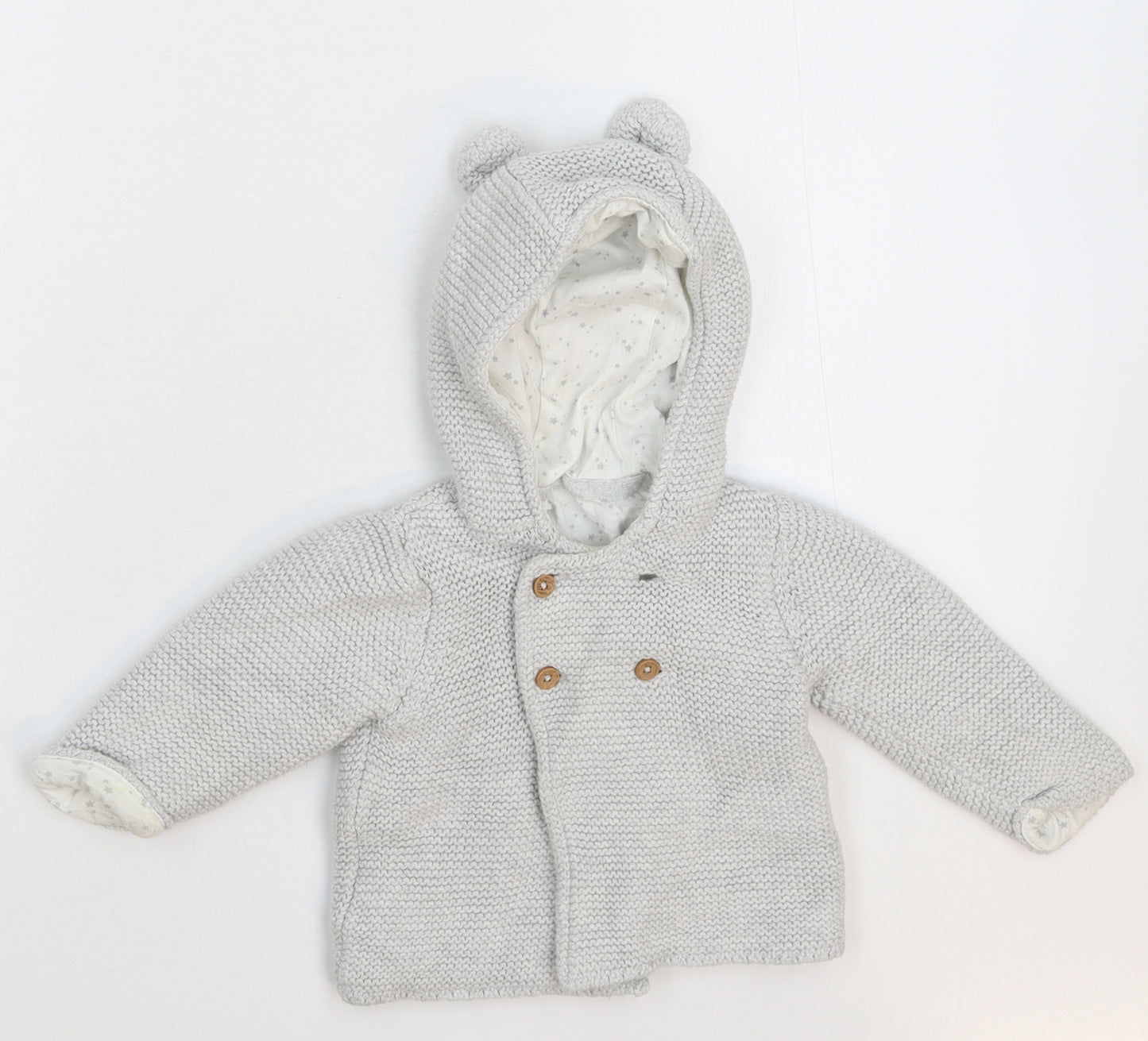 Marks and Spencer Baby Grey  Knit Jacket  Size 6-9 Months
