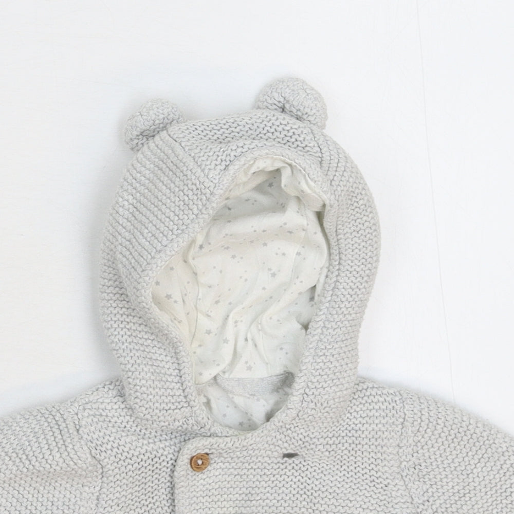 Marks and Spencer Baby Grey  Knit Jacket  Size 6-9 Months