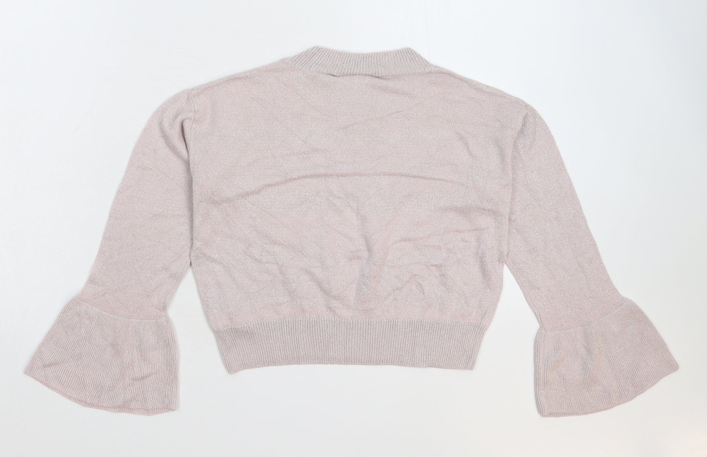 River Island Girls Pink  Knit Pullover Jumper Size 7-8 Years