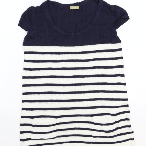 TU Womens Multicoloured Striped Knit Pullover Jumper Size 12
