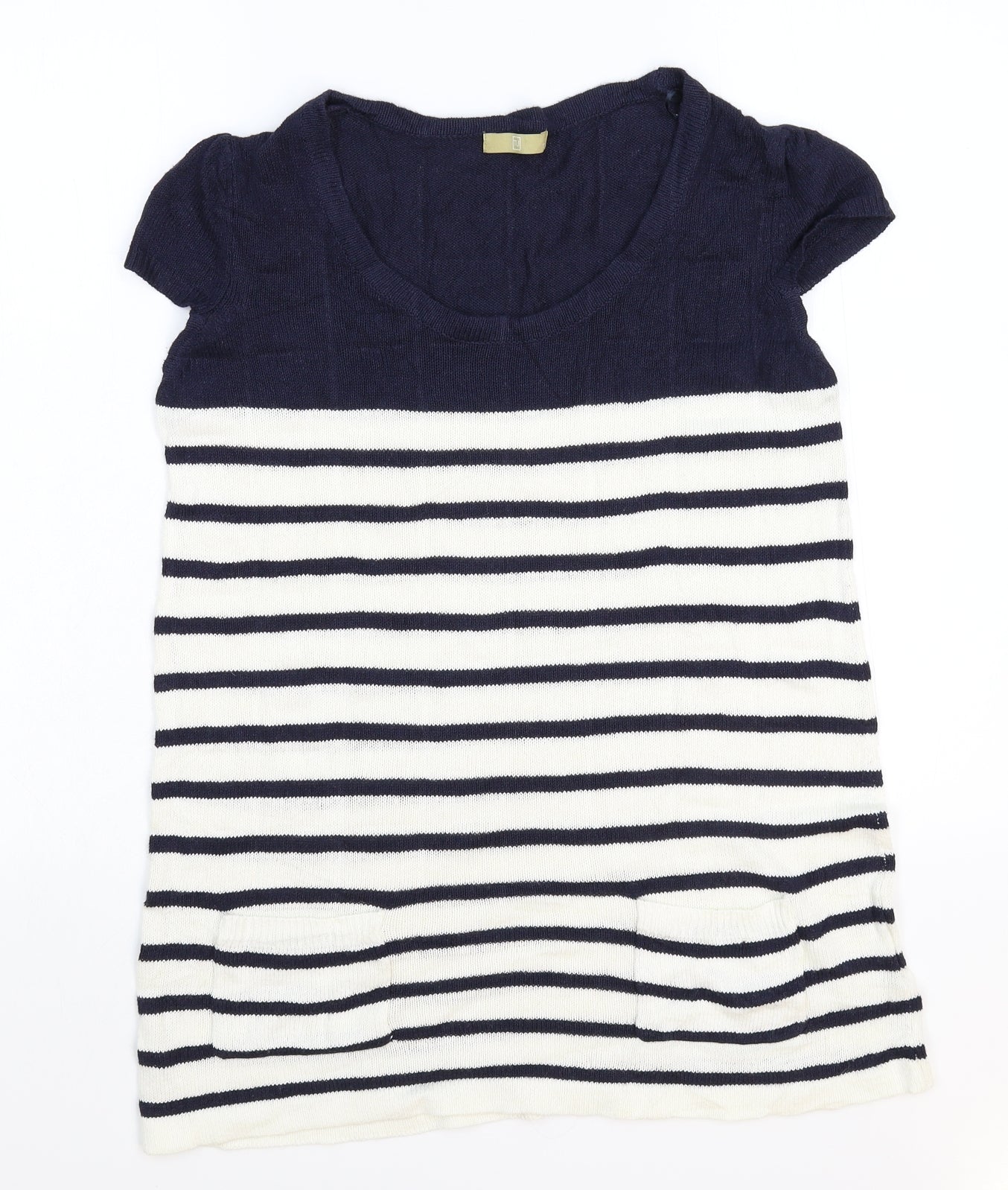 TU Womens Multicoloured Striped Knit Pullover Jumper Size 12