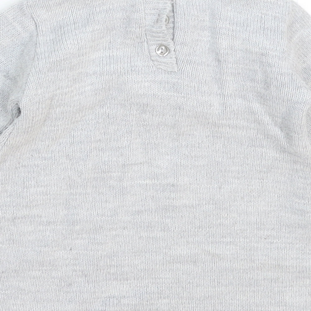 Bee Bo Girls Grey  Knit Jumper Dress  Size 6-9 Months