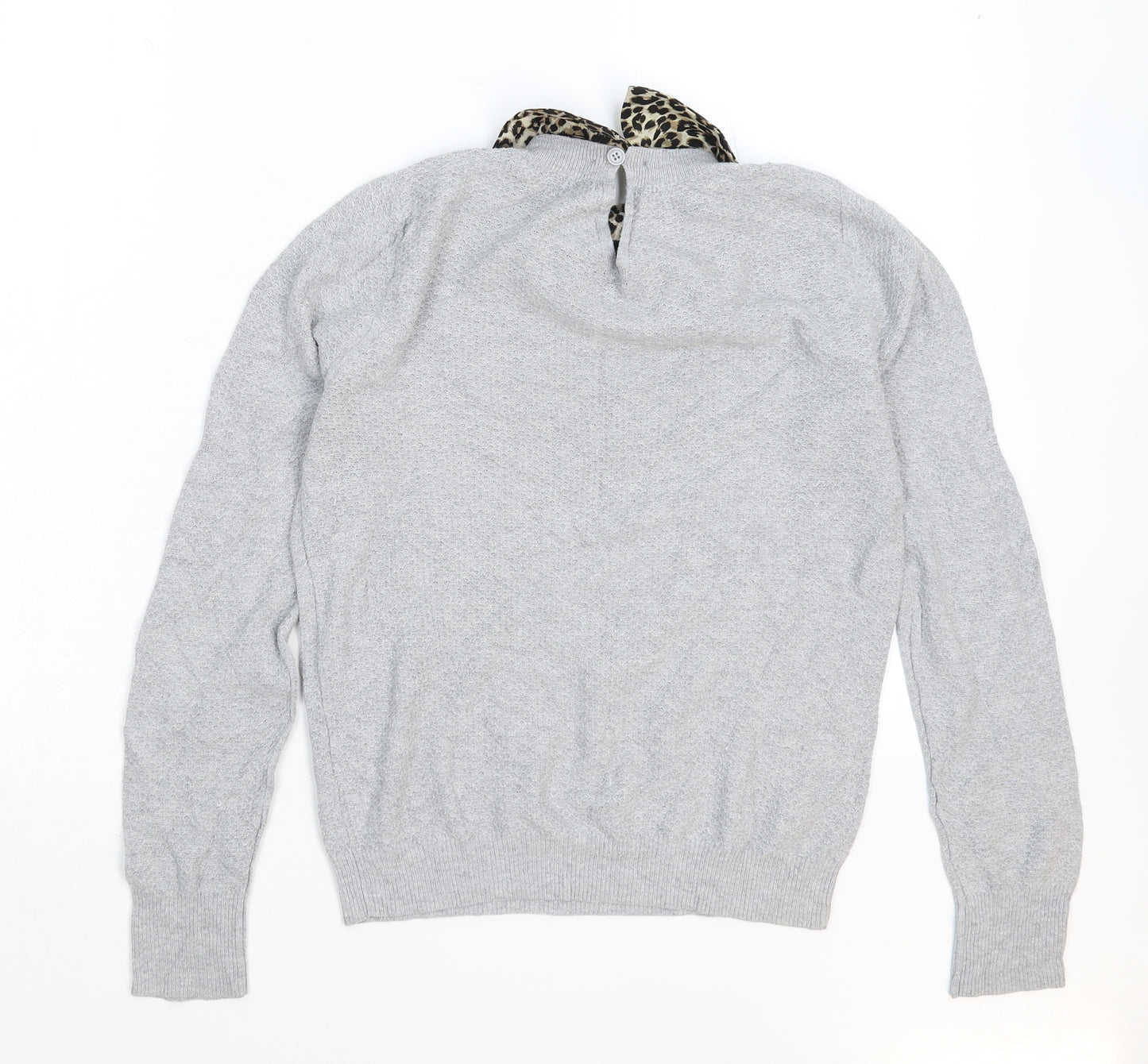 Oasis Womens Grey  Knit Pullover Jumper Size S