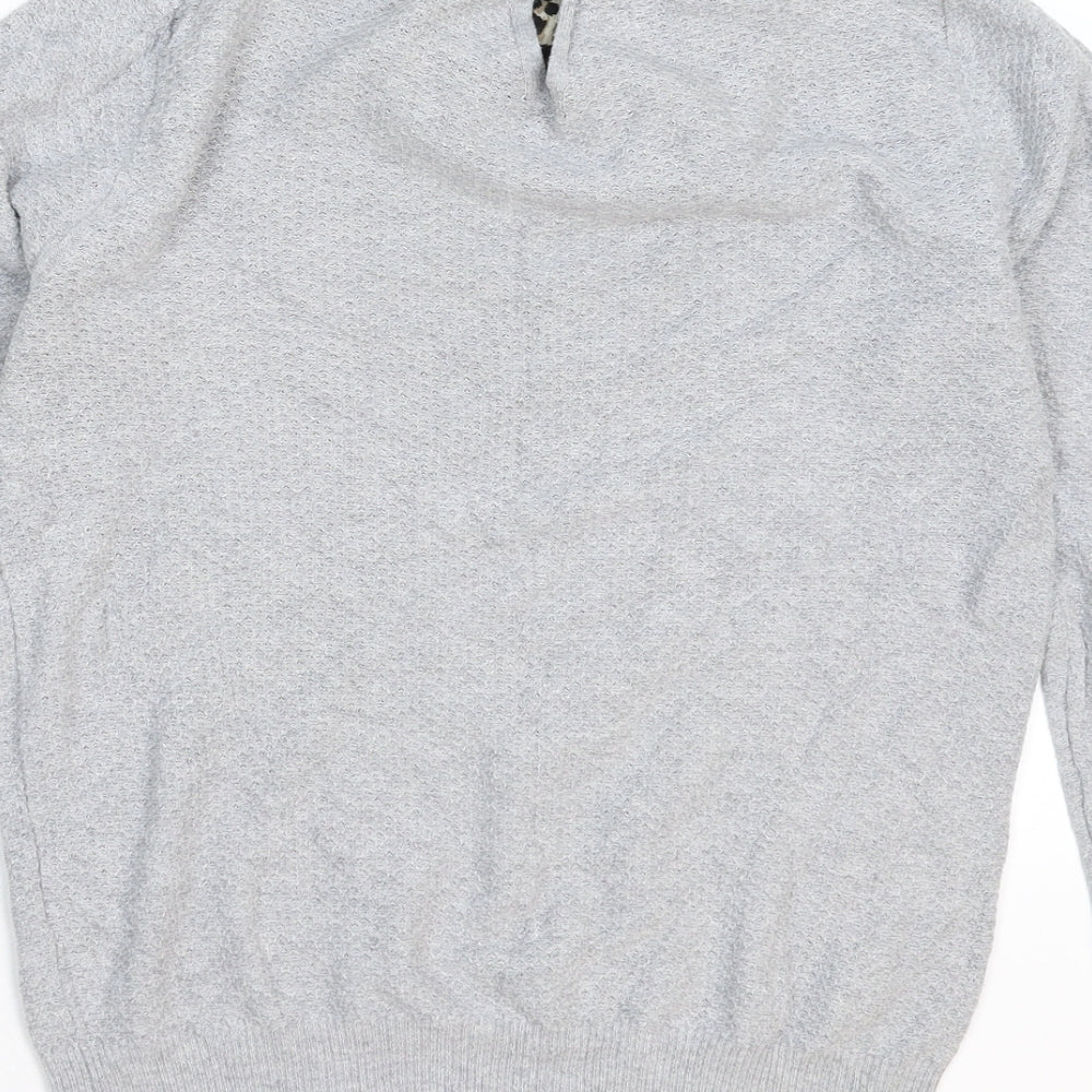 Oasis Womens Grey  Knit Pullover Jumper Size S