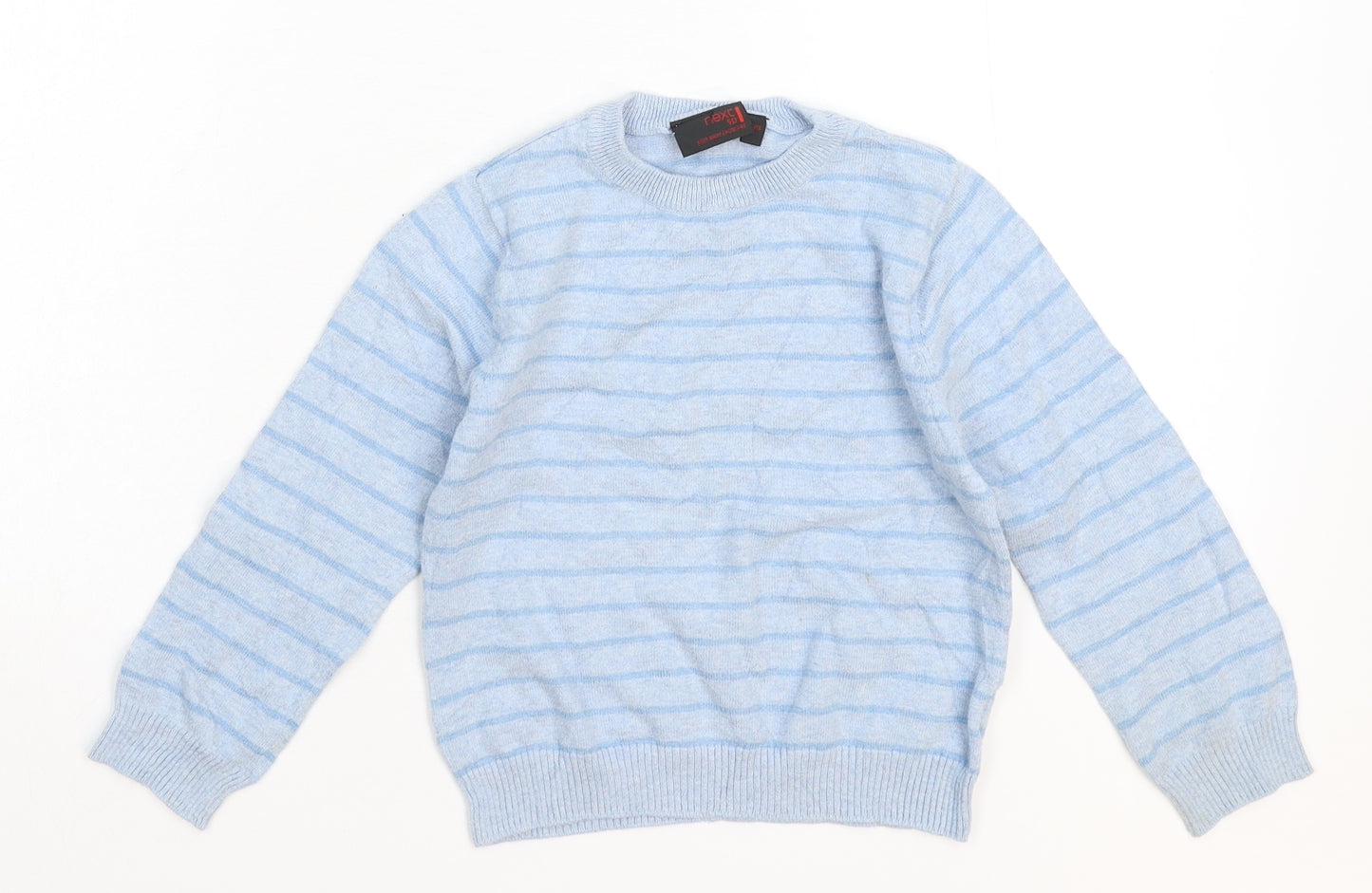NEXT Boys Blue Striped Knit Pullover Jumper Size 4 Years