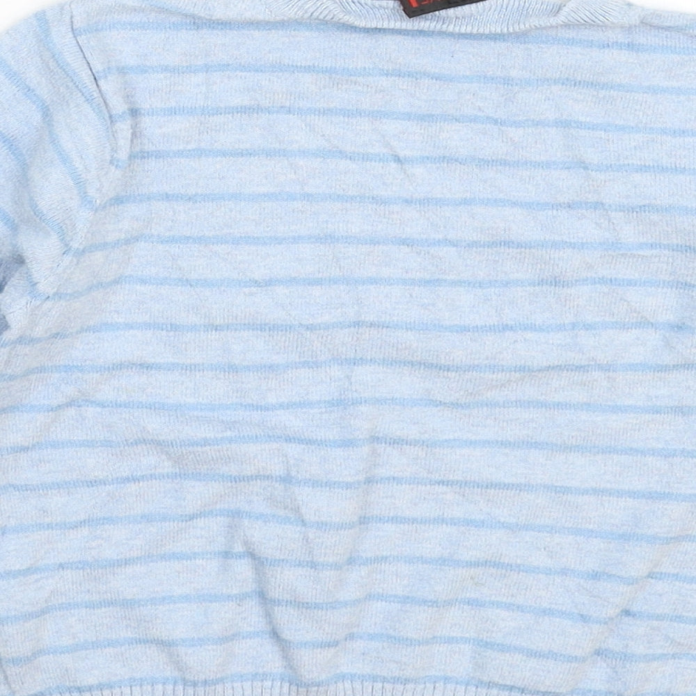 NEXT Boys Blue Striped Knit Pullover Jumper Size 4 Years