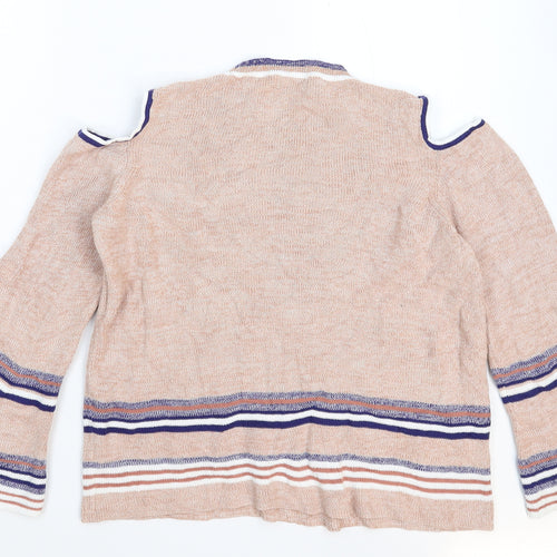 Papaya Womens Beige  Knit Pullover Jumper Size 18