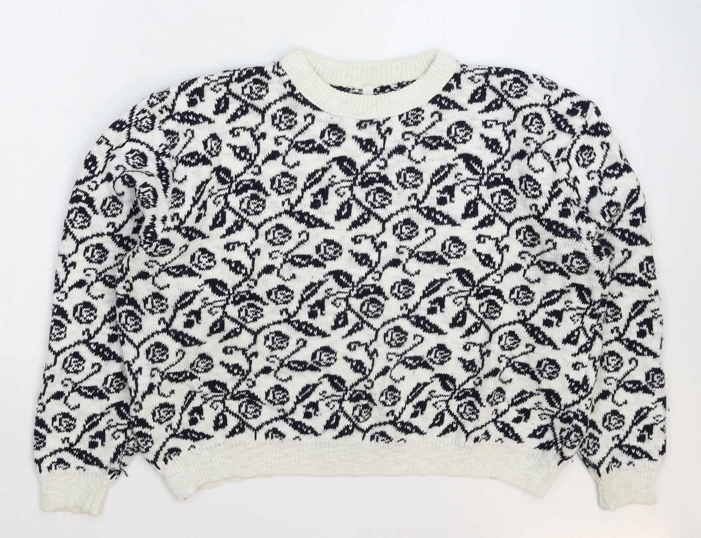 Preworn Womens Multicoloured Floral Knit Pullover Jumper Size L