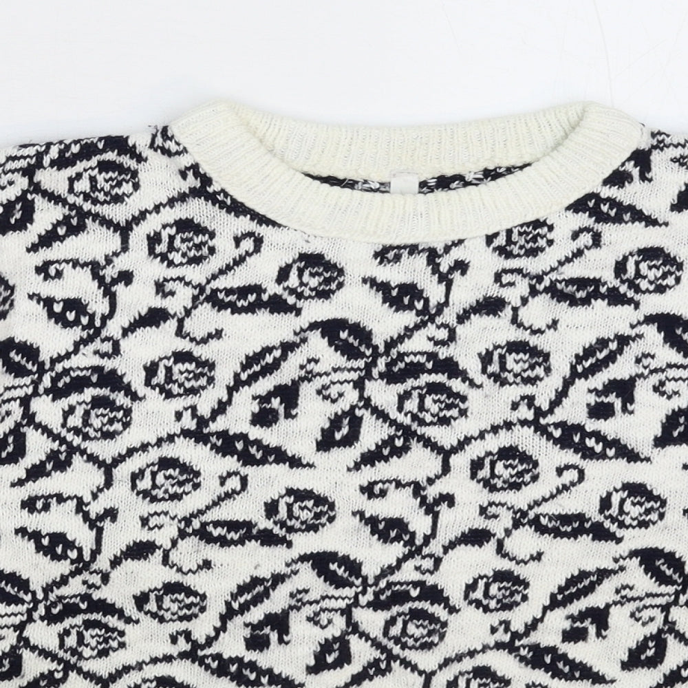 Preworn Womens Multicoloured Floral Knit Pullover Jumper Size L